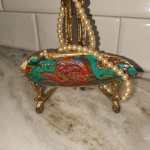 ⚜️💜⚜️Handcrafted Natural Angle Wing Trinket Shell Dish 🐚